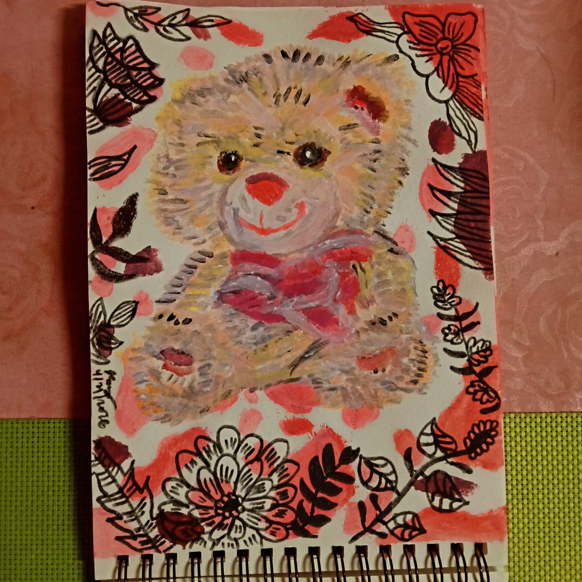 RanzyboiArts's tweet image. I painted the cute wedding Teddy bear for my last art entry for April. 💕👍
#art #teddybear