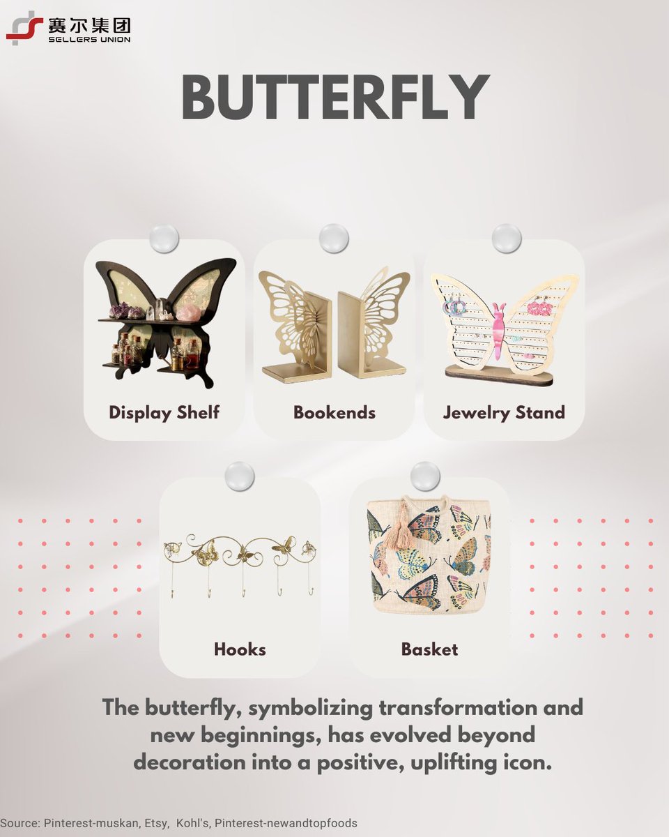 sellersuni1997's tweet image. 🦋Butterflies, stripes, lace, and heart motifs — U.S. home organization is becoming more expressive and design-driven. 

👉 Discover more insights and opportunities here: sellersuniononline.com

#B2BSourcing #SupplyChainSolutions #GlobalSourcing #MarketInsights