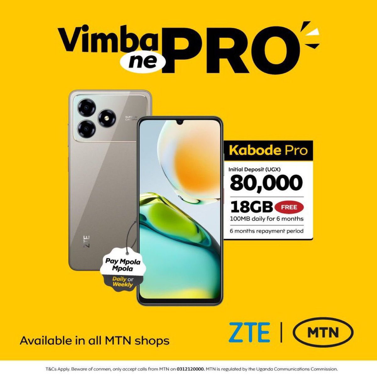 Step into a more connected way of living.
#MTNKabode Pro starts with UGX 80,000, flexible payments, and 100MB daily for 6 months.
Built for consistency in how you stay online.
Available at MTN Shops.