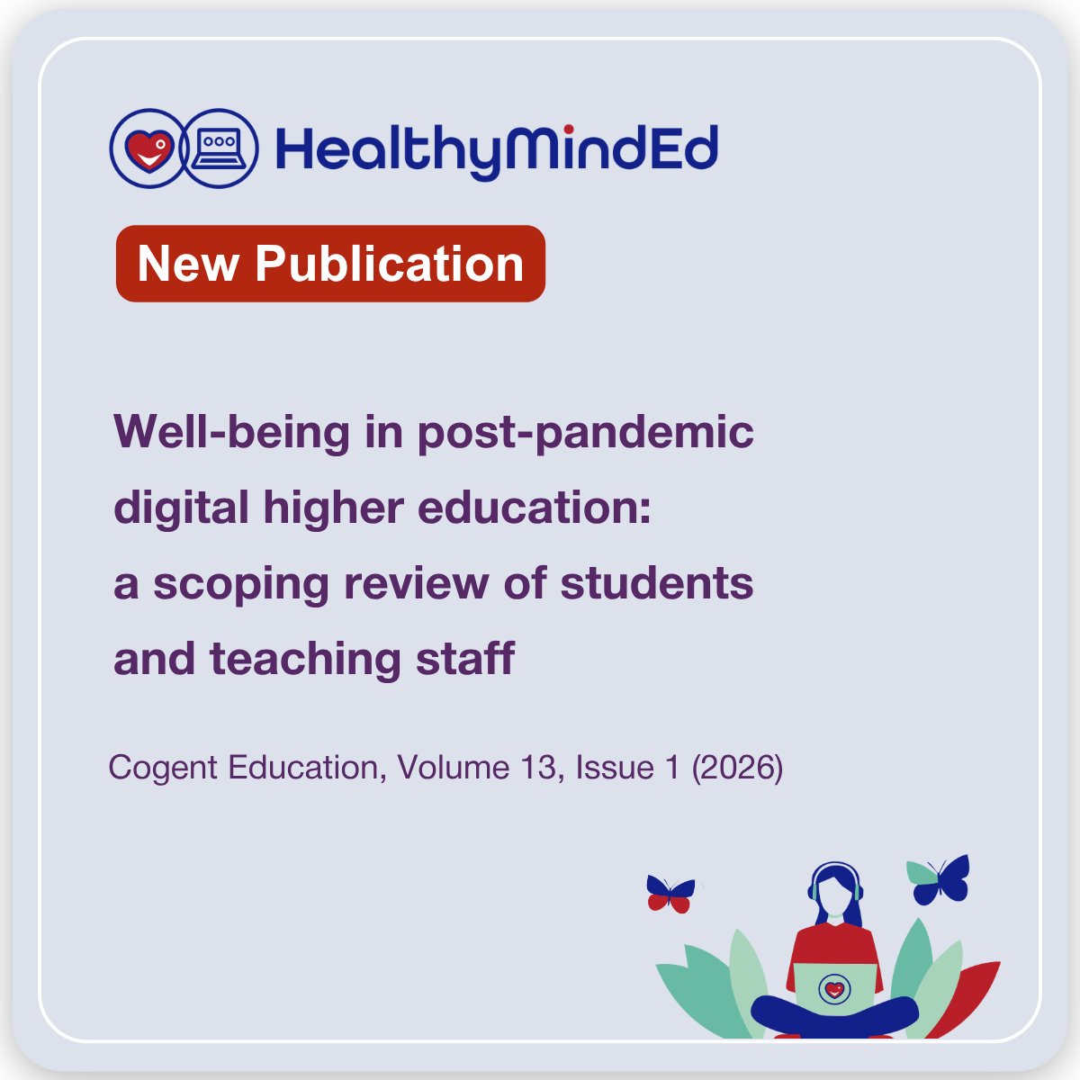 MediaLearning's tweet image. We’re excited to share a key milestone: our first research publication is now live on Cogent 🎉

"Well-being in post-pandemic digital higher education: a scoping review of students and teaching staff"

👉 Read the full article: ow.ly/um6W50YRF63
 #DigitalLearning #Wellbeing