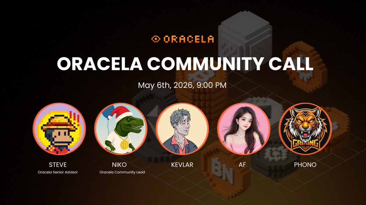 oracela_purse's tweet photo. We continue the conversation. ⚡
Next Oracela Community Call:
A deeper look into decision-making.
What is your research framework before taking a position?
Signal matters. Process matters more.
New guests. New insights. Different Opinions.
#ORACELA #CommunityCall #AMA https://t.co/rWCmzYOry8