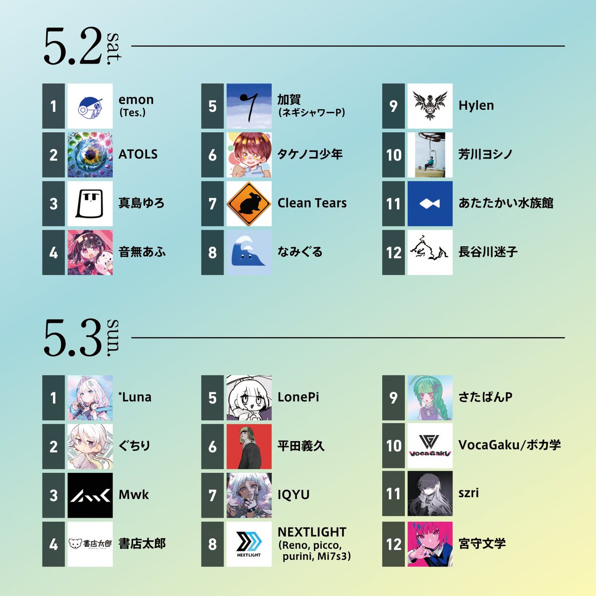 pj_circles's tweet photo. 【クリエイターズマーケット】

クリエイターから直接音楽を購入できる音楽即売会
「Project Circles presents クリエイターズマーケット」
配置図を更新！⛺️お目当てのクリエイターをチェック✅️

詳しくはこちら
https://t.co/95fhlgeXDB

#初音ミク #ProjectCircles https://t.co/9Tn1tAm8K2