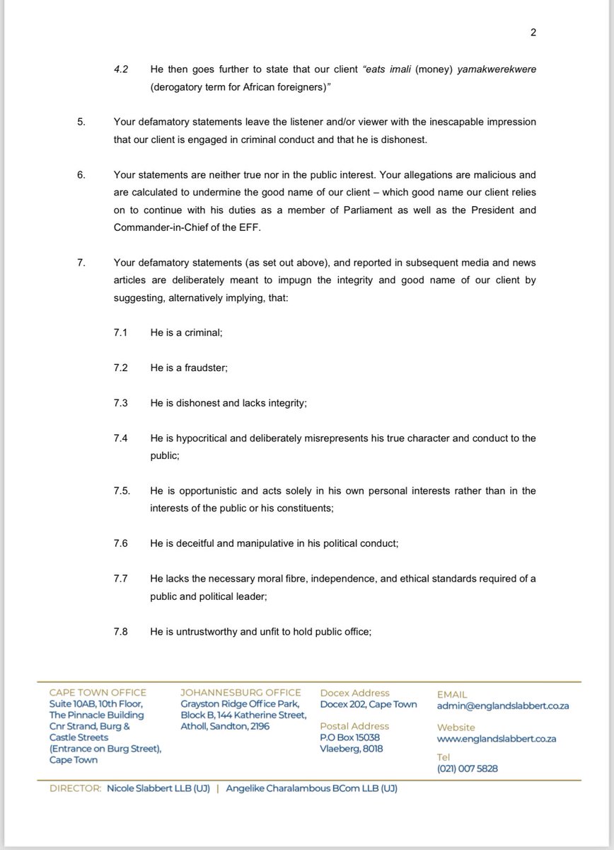 Economic Freedom Fighters tweet media