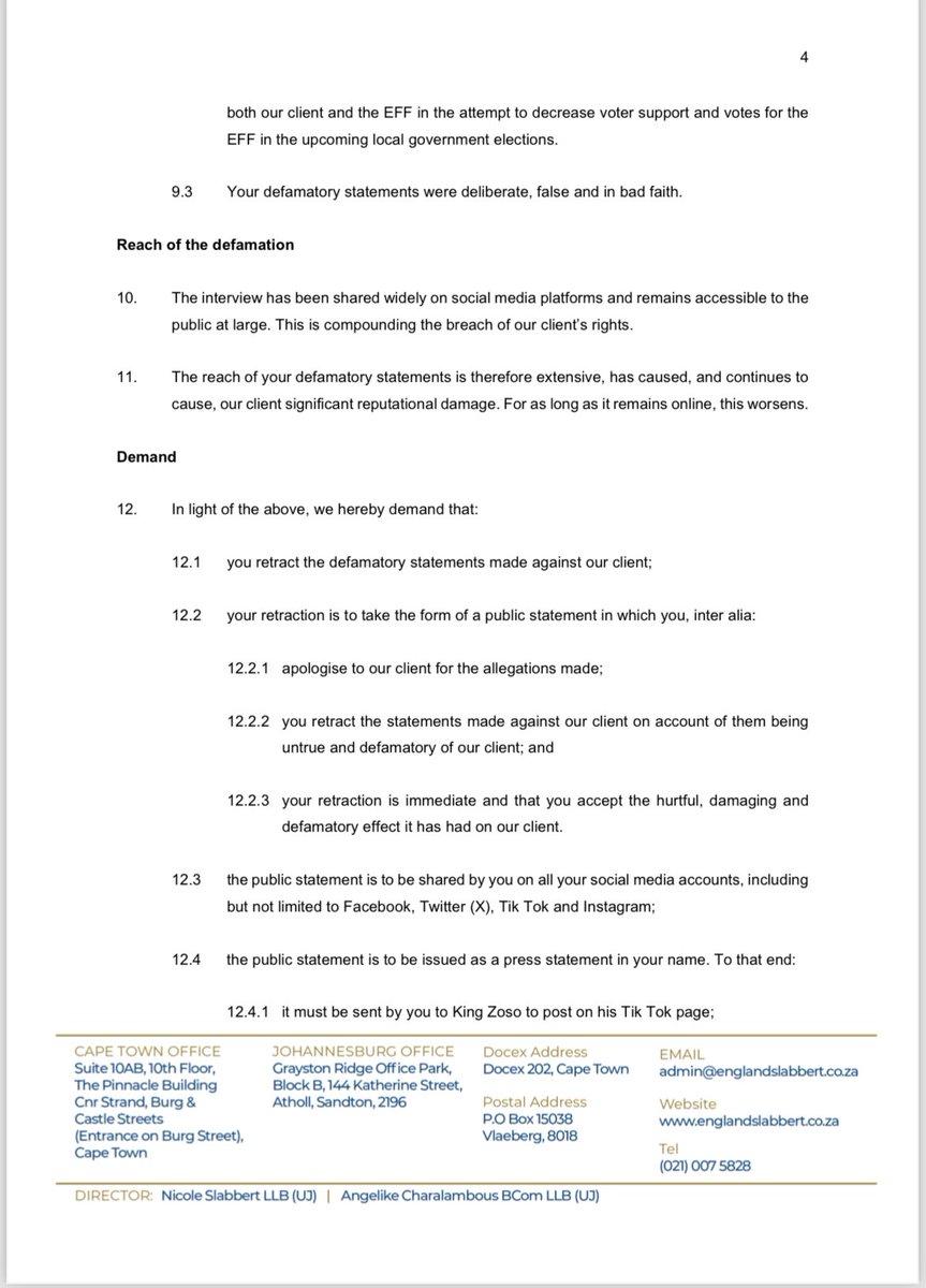 Economic Freedom Fighters tweet media