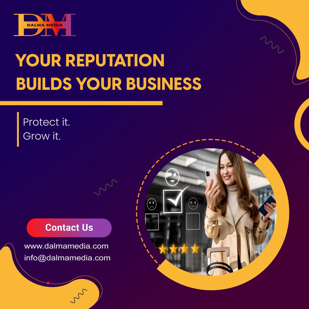 DalmaMedia's tweet image. Your reputation builds your business.
Protect it. Grow it.

dalmamedia.com/contact-us/

#Reputation #BrandTrust #DalmaMedia