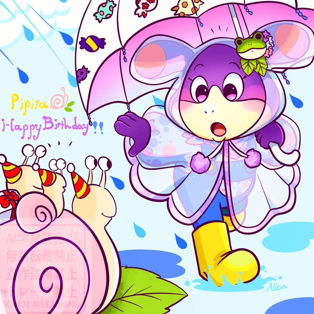 ★ちゃん★ 🎂ピピラHappy Birthday🎂 好きな色は水色💧 いたずら好きで甘えん坊な