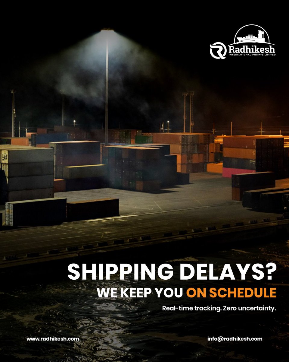 radhikeshlogist's tweet image. Delays don’t just affect shipments — they impact your business.
With #realtimetracking and proactive logistics, we keep every delivery on schedule.

📧 info@radhikesh.com
🌐 radhikesh.com

#RadhikeshInternational #SmartLogistics #CargoLogistics #B2BServices
