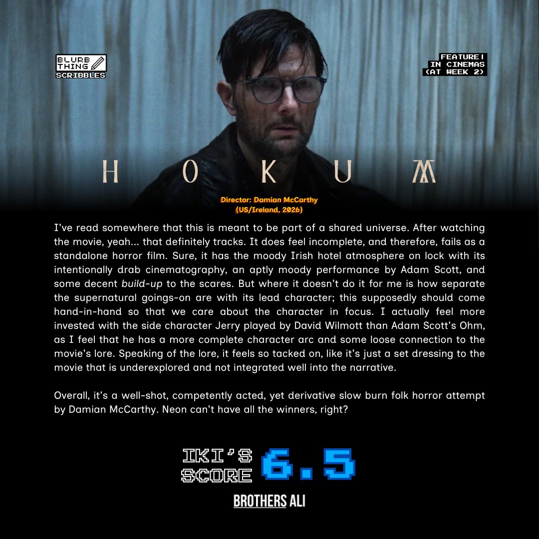 the_brothersali's tweet image. It really did try its best. But ultimately, this movie is just a bunch of dull Hokums. Don't agree with this take? Prove it wrong by catching it in Malaysian cinemas NOW. 🐇

#Hokum #sembangentertainment