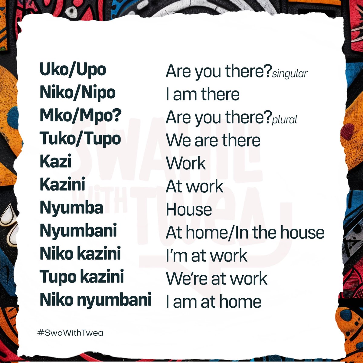 Learn Swahili With Twea❤️ tweet media