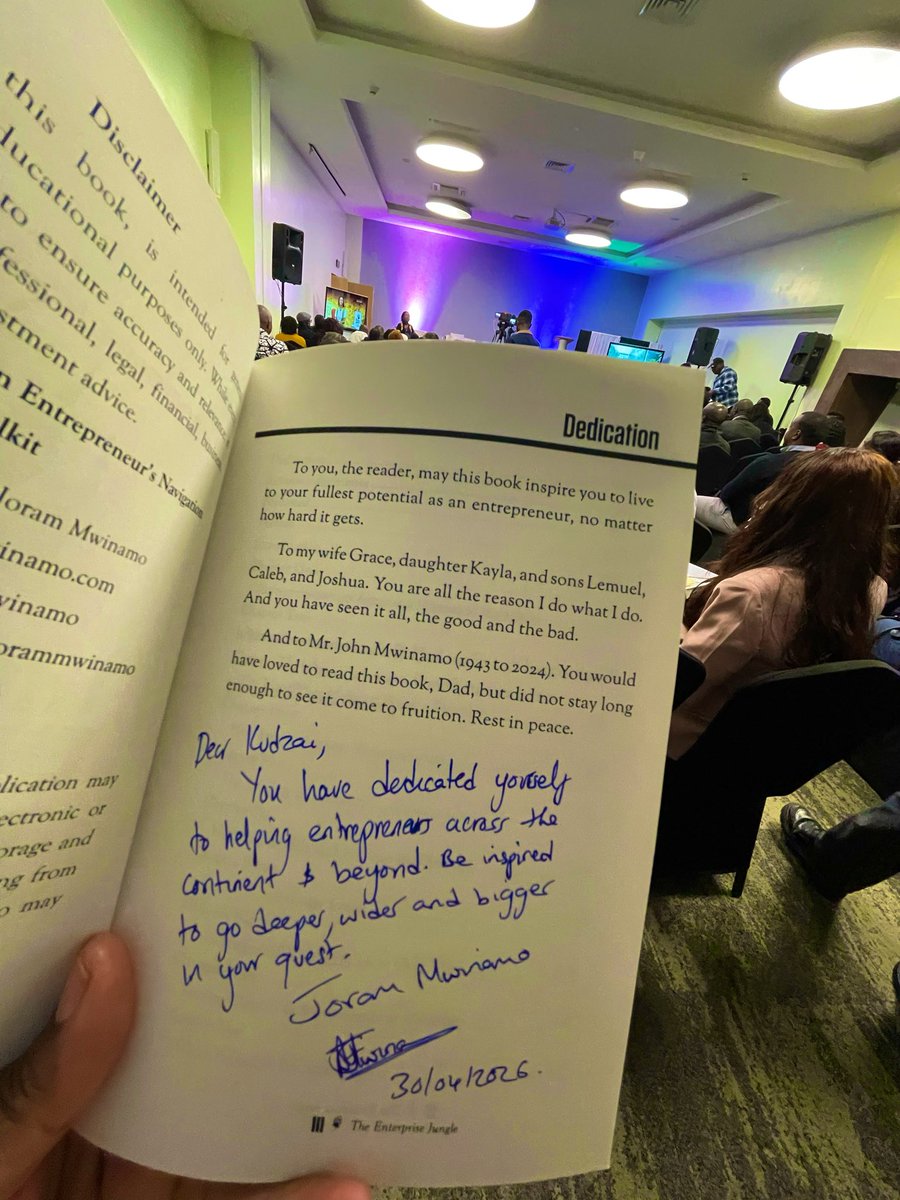 FinLitBae's tweet image. Super excited to witness my dear brother @Jorammwinamo’s book launch. On behalf of the SADC entrepreneurship and innovation ecosystem, we say congratulations, makorokoto, amhlope, hongera! May our people write, may our people tell their authentic stories. 

#entrepreneurship