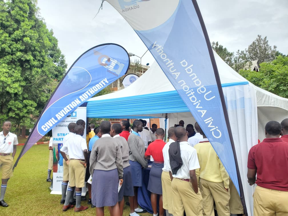UgandaCAA's tweet photo. A team from the Uganda Civil Aviation Authority participated in a career guidance session at Kings’ College Budo on, April 29, 2026, to enlighten students on various aviation careers and technical professions in the aviation industry.

The team engaged students on career opportunities in Piloting, Air Traffic Control, Aeronautical Engineering, Firefighting, Marine Search and Rescue, among others, during the session held at the school premises in Budo.

The event aimed to inspire and equip students with valuable insights into the wide range of career paths and opportunities available to them in the aviation industry after school. @HerbertKaton @UGATCA1 @godwin27272 
Below are the highlights in photos.