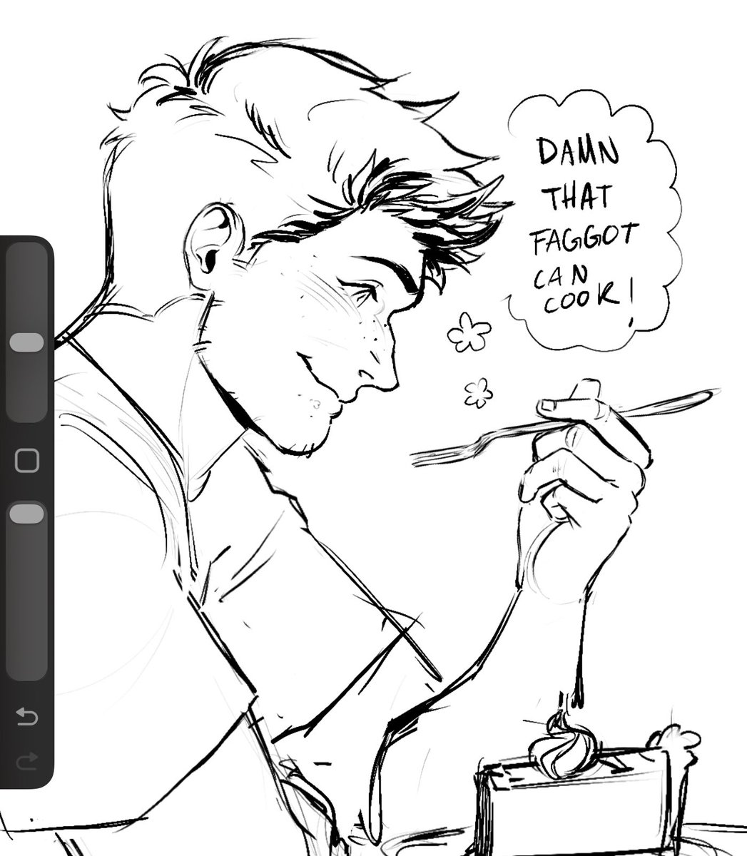 absent_KODIAK's tweet image. Dean with his pie.. sniff

#spntwt #deanwinchester #doodle