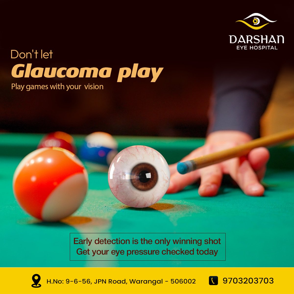 EyeDarshan's tweet image. Glaucoma can silently damage your vision if left untreated.
Early detection and timely care can help prevent vision loss.
Protect your eyes with expert care at Darshan Eye Hospital.

#Glaucoma #EyeCare #VisionHealth #DarshanEyeHospital #EyeHealth #PreventBlindness