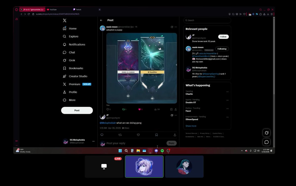 oasis moon tweet media