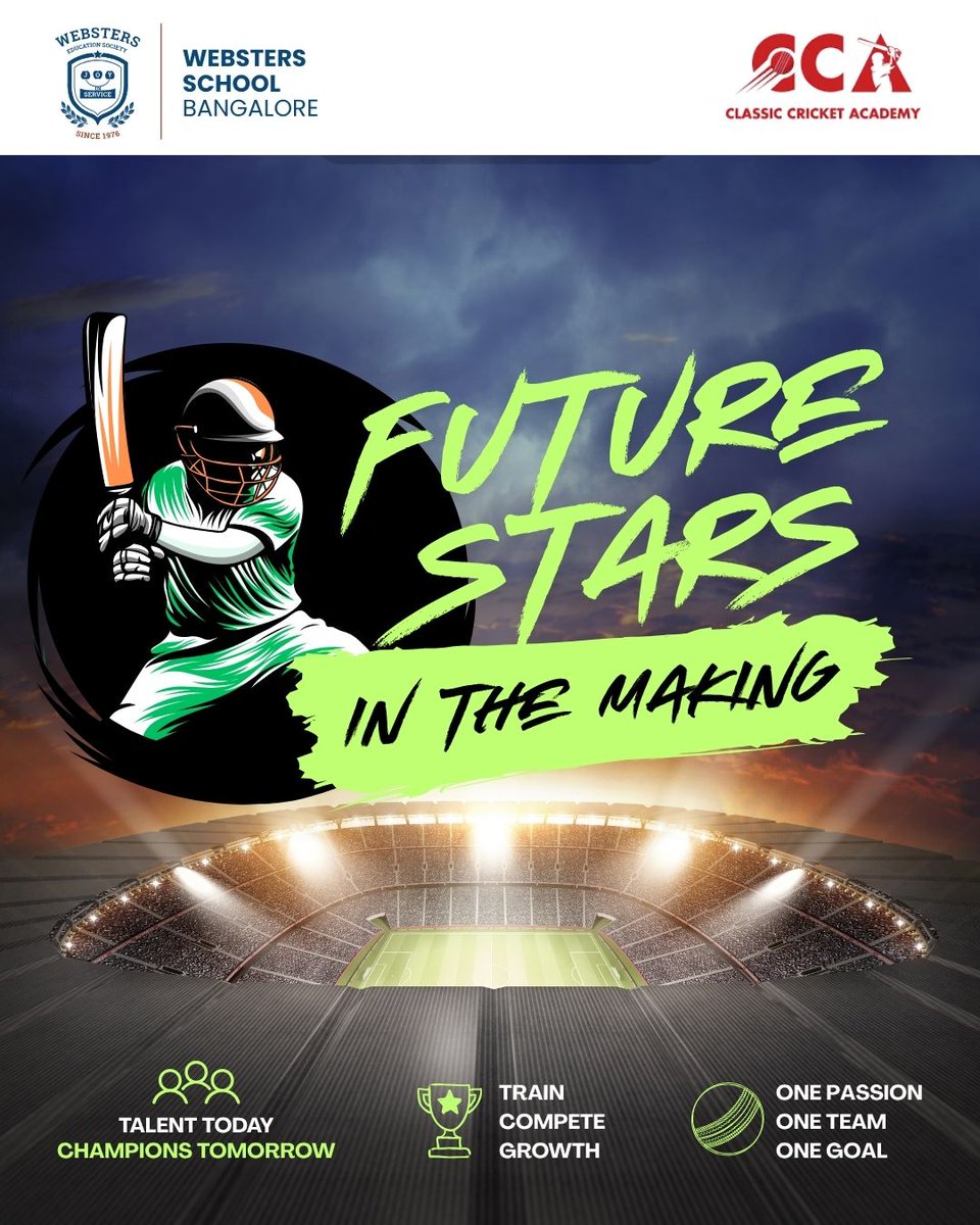 WebstersSchool's tweet image. 🏏 𝗕𝘂𝗶𝗹𝗱𝗶𝗻𝗴 𝗙𝘂𝘁𝘂𝗿𝗲 𝗖𝗵𝗮𝗺𝗽𝗶𝗼𝗻𝘀 𝗮𝘁 𝗪𝗲𝗯𝘀𝘁𝗲𝗿𝘀

Glimpses from the Selection Trials held on 20 April 2026 at Websters School, led by expert coaches from Classic Cricket Academy.

#WebstersSchool #CricketTrials #FutureChampions #StudentAthletes #KSCA