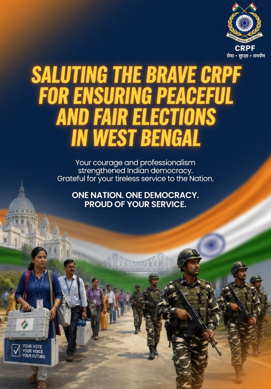 suranderk89's tweet image. CRPF deployed 2.4 lakh personnel, drones, AI surveillance, and QRTs across 294 booths, shifting to proactive, trust-based election security with unified command and preventive strategy.
#CRPF election bengal #PoojaHegde #gfvip #KDTheDevil श्री लक्ष्मी नारायण Bumrah