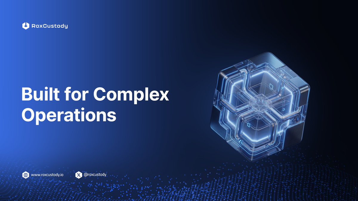 roxcustody's tweet image. From treasury to trading flows, Rox Custody supports complex digital asset operations with structured workflows and full visibility across systems.
#CryptoOperations #FintechInfrastructure #DigitalAssets #Blockchain