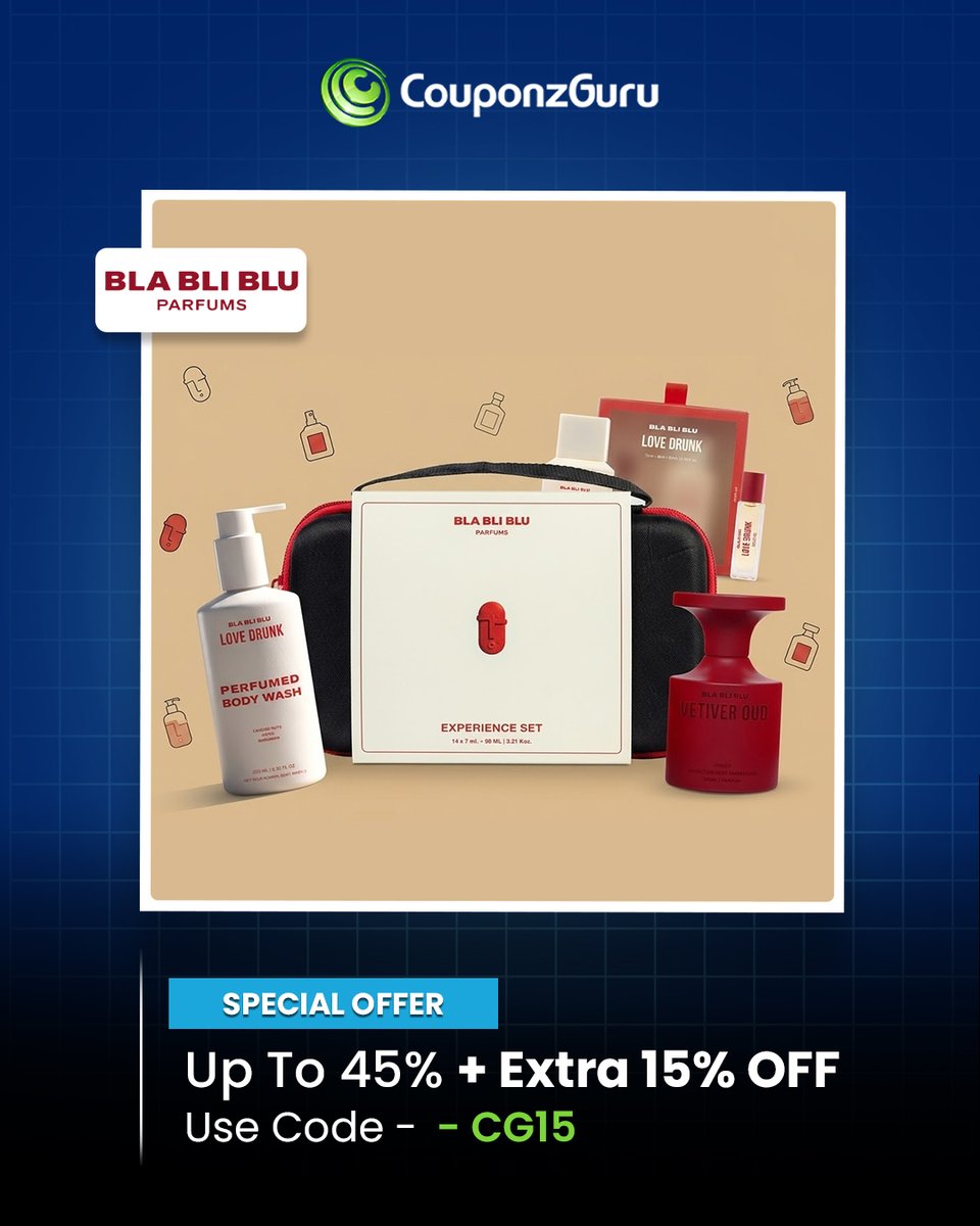 couponzguru's tweet image. Special offer
Now Get Up To 45% Off On Exotic Perfumes.
Also, Avail Extra 15% Off Using The Code - CG15

Visit CouponzGuru To Get The Offer.

#exoticfragrance #exclusive #coupon #premiumquality #CouponzGuru