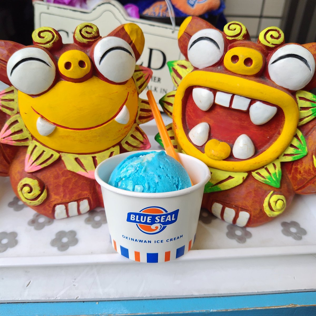 ブルーシールアイス🍨 ブルーウェーブ選びました💙