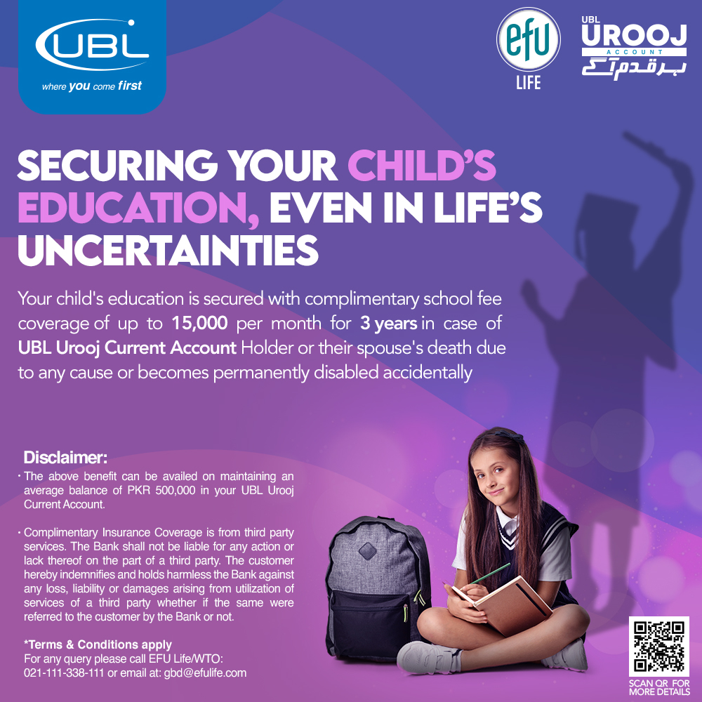 UBLDigital's tweet image. Empower your journey with the UBL Urooj Current Account!

Enjoy exclusive privileges, free insurance coverage, and special discounts, created for women who aspire to grow.

Apply Now:
ubldigital.com/Open-a-Bank-Ac…

Complaints: sunwai.sbp.org.pk

#UBL #UroojAccount #Empowerment