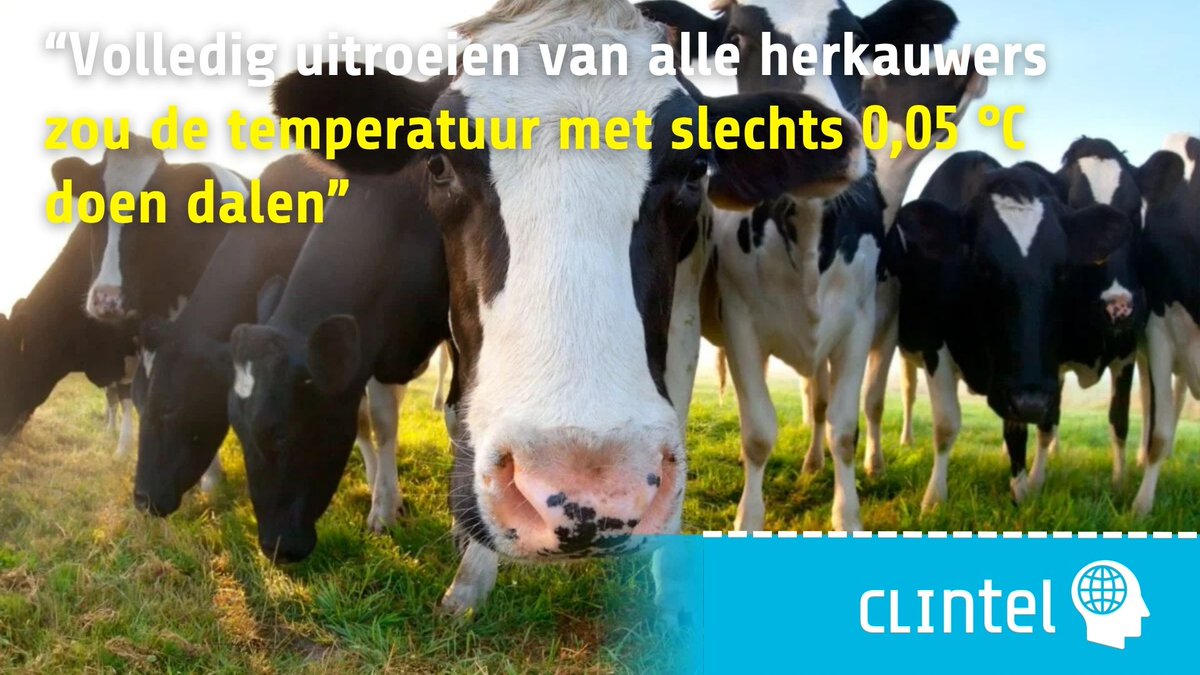Het uitroeien van alle herkauwers levert amper 0,05°C “winst” op. Niet eens meetbaar. Ondertussen riskeren we voedseltekorten en hongersnood. Volgens William Happer zorgt CO₂ juist voor vergroening van de aarde. Wanneer stoppen we met deze klimaathysterie? 🌍🐄 #klimaat #methaan