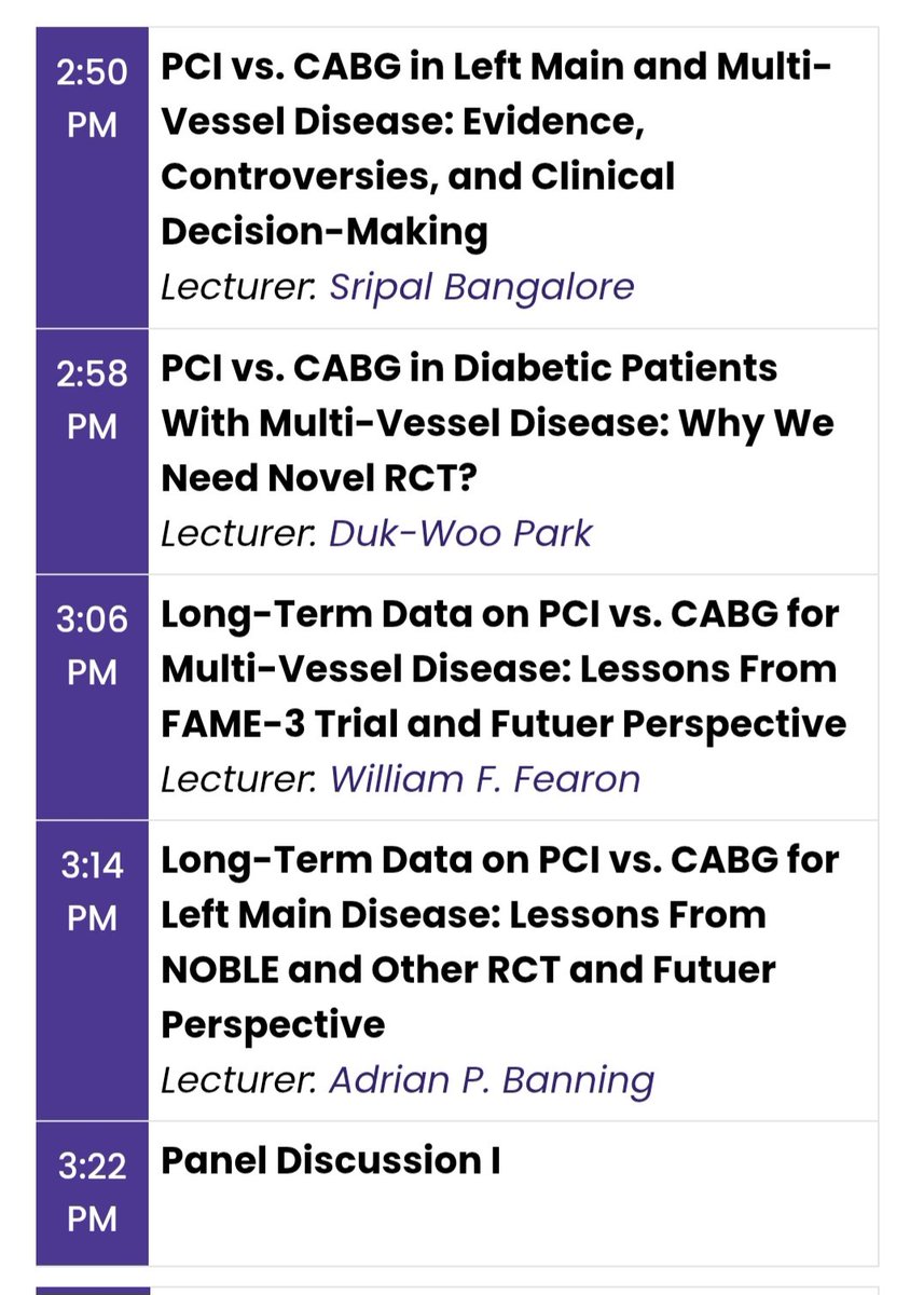 Zill_cardio's tweet photo. #TCTAPWorkshops

🫀Left Main &amp; Multi-Vessel Disease: Modern Evidence and Real-World Strategy

🕑2:50 PM ~ 4:25 PM * KST (UTC/GMT +9:00)

📍Main Arena, Level 1 &amp; Online

#LMPCI #MVPCI #IVImaging #FAME3 #NOBLETrial #RECHARGE #OptimalTrial #LM_ISR #PCIvsCABGinWomen https://t.co/7PcIhcuvOu
