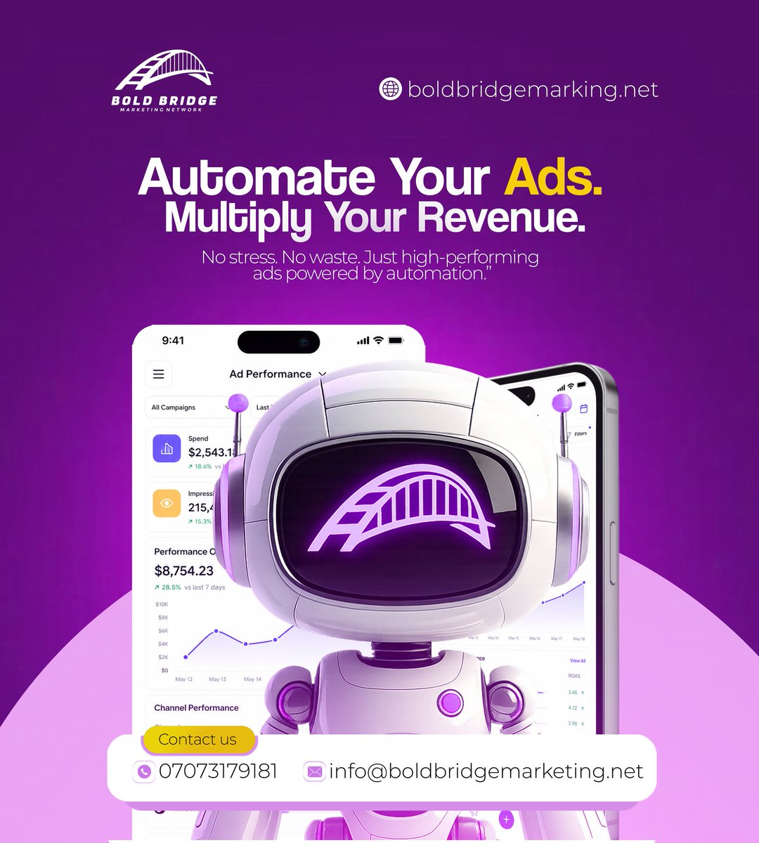 ElijahUgbor's tweet photo. Designed this piece for Bold Bridge, a brand that specializes in cutting-edge ad bot strategies to maximize your reach and engagement.
Get in touch with us now
.๐จ ugborelijah3@gmail.com
WhatsApp ๐ฑ +2348103882096
#graphicsesigner #socialmediadesign
#flyer
#everyone https://t.co/E55oEybUkN