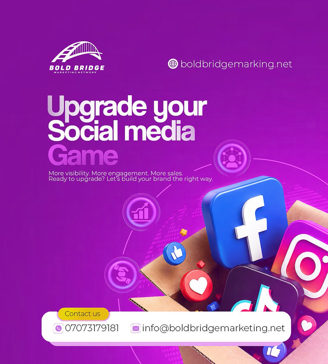 ElijahUgbor's tweet photo. Designed this piece for Bold Bridge, a brand that specializes in cutting-edge ad bot strategies to maximize your reach and engagement.
Get in touch with us now
.๐จ ugborelijah3@gmail.com
WhatsApp ๐ฑ +2348103882096
#graphicsesigner #socialmediadesign
#flyer
#everyone https://t.co/E55oEybUkN