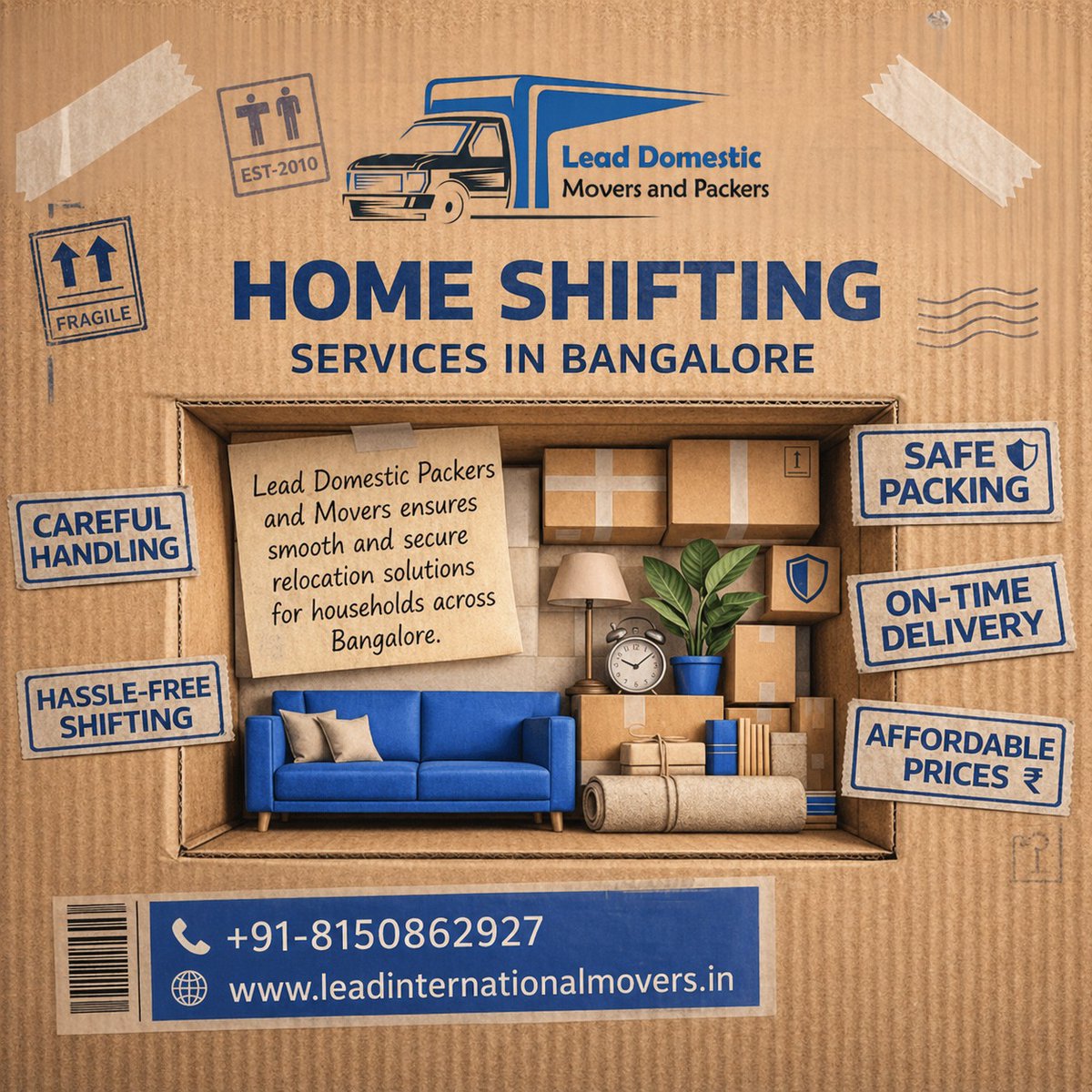 internation1411's tweet image. Lead Domestic Packers and Movers are the Top Packers and Movers in Bangalore Providing Top Quality Shifting and Loading Services at affordable Price.
Mobile No: +91-8150862927
Website: leadinternationalmovers.in
#PackersAndMovers #MovingMadeEasy
#Trustservices #ProfessionalMovers