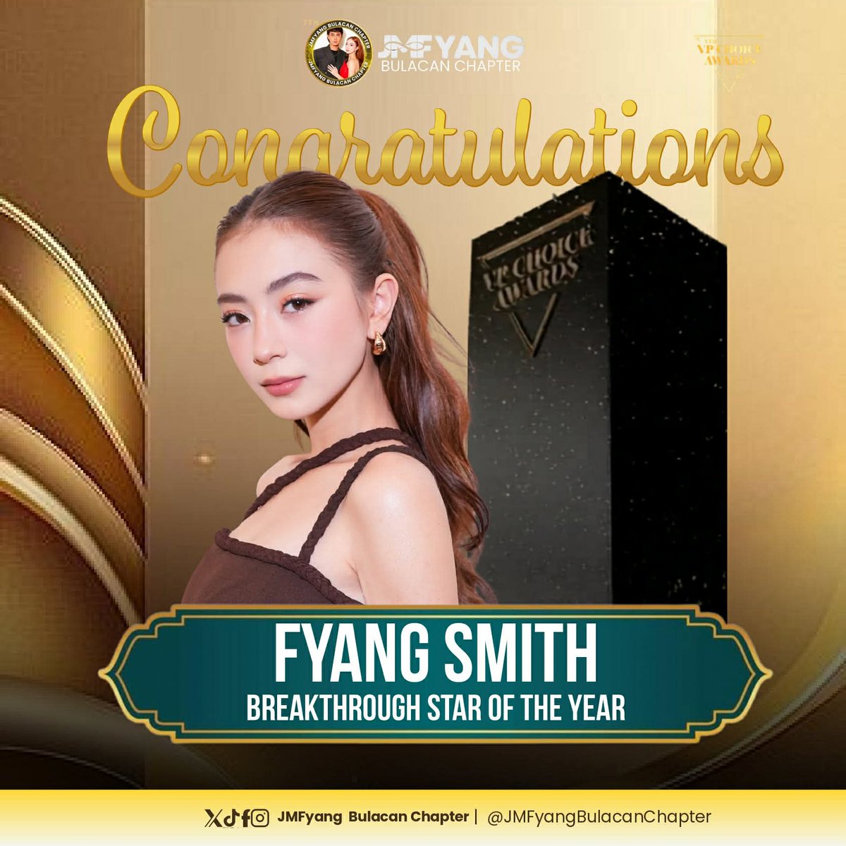 jmfyangbulacan's tweet photo. Congratulations, Fyang Smith and JM Ibarra! 🌟
Your VPCA Awards win is a testament to hard work, love, and unwavering support from everyone behind you. Endless thanks to all sponsors, donors, and supporters who voted and stayed up late for this victory. 💫🏆

#JMFyang #VPCA2026 https://t.co/y5ssUSCHOJ