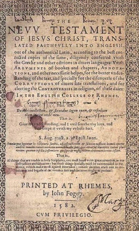 jdmccafferty's tweet image. 30 Apr 1592: Cardinal William Allen sends Gregory Martin, priest, #Bible translator &amp;amp; friend of St. Edmund Campion to #Paris to consult doctors about his lungs.  Too late - he returned to #Rheims on 14 Sept &amp;amp; died there on 28 Oct (SJO)