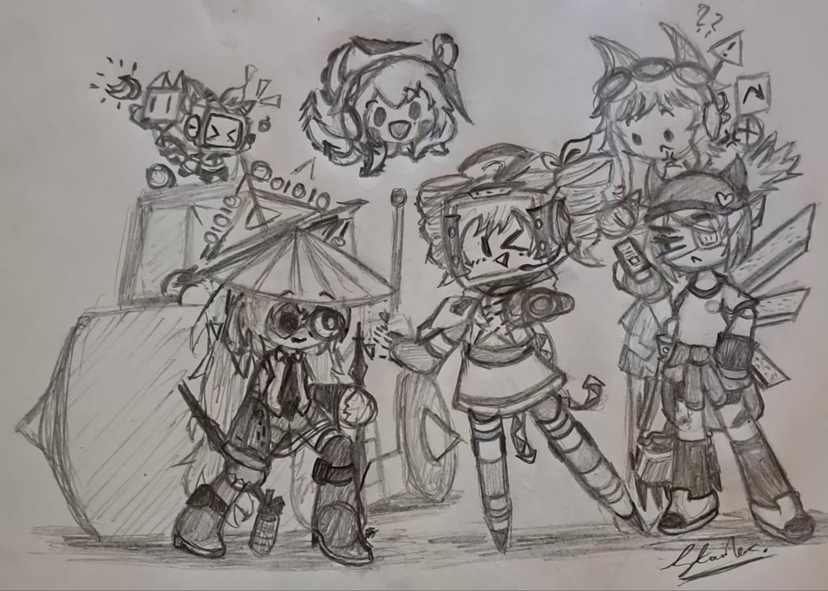 HeyStarke's tweet photo. Got bored, thought of an interesting combination, have fun figuring which is which and who is who.

#terrorsofnowhere #vocaloid https://t.co/q30s0psuKI
