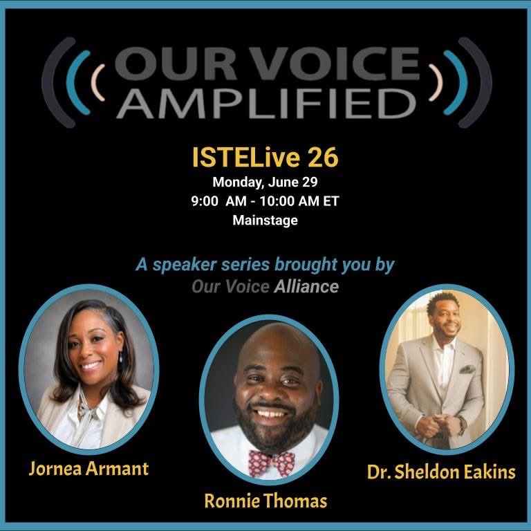 CitiCoach's tweet photo. @OurVoiceAll is doing it again!

🍊This time in Orlando, @ #ISTELive 26

🗣️Bringing to the stage another 3 PHENOMENAL voices &amp; their talks on:
💥lived experiences
💥nuances of how racial identity intersects w/education
💥personal triumphs

Mon | Jun 29 | 9 AM

#OVAFam #Mainstage https://t.co/Qnf9Qkj5Jt