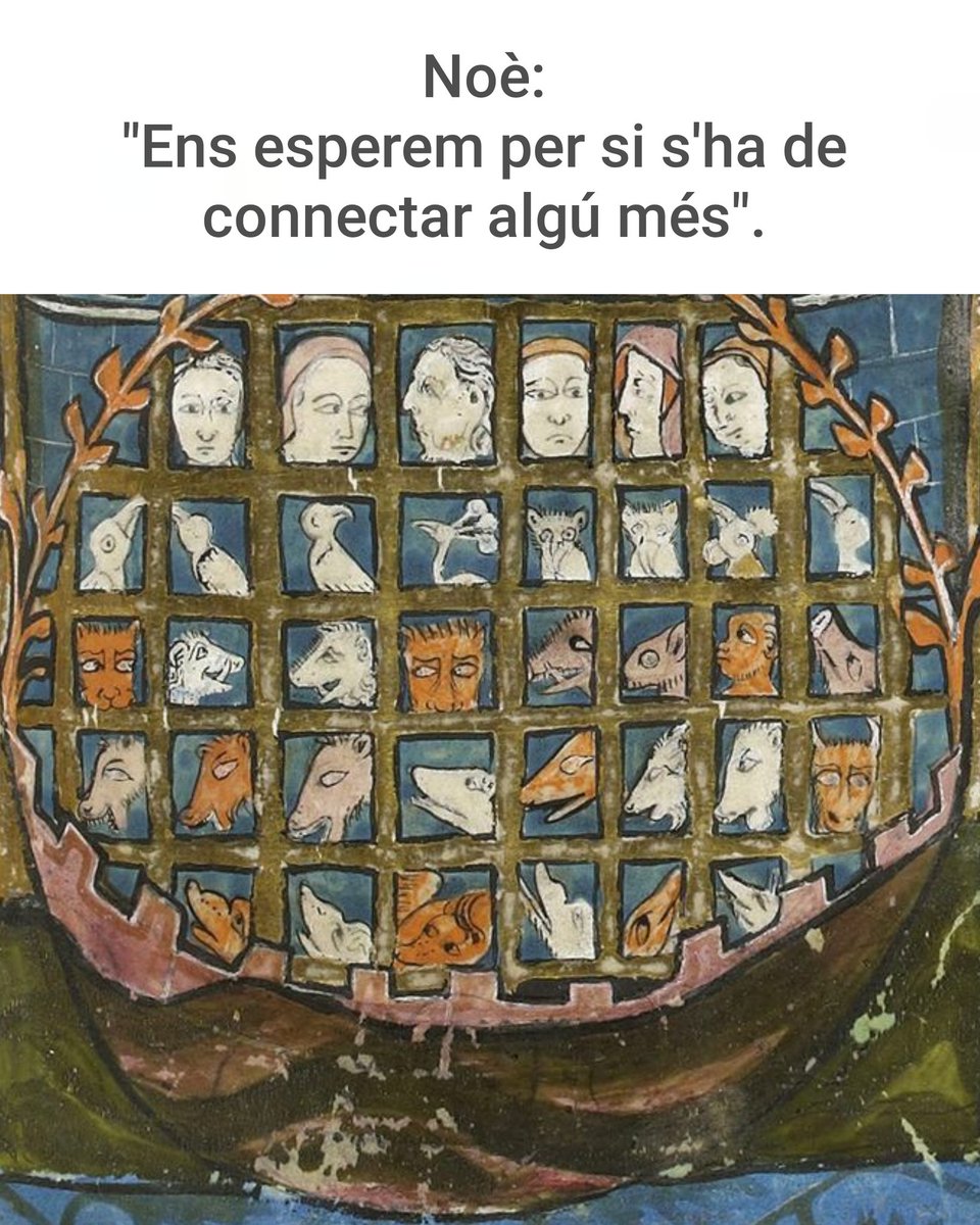 RomanicCatala's tweet photo. #memsgòtics #memsromànics #arcadenoè #noè #zoom #teams #reunió https://t.co/Qzg9KutY7X