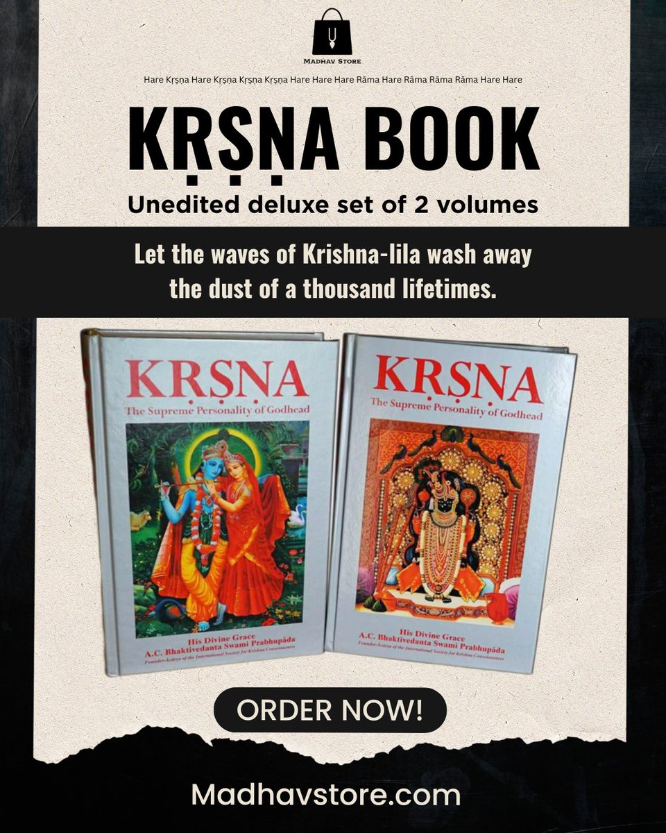 Dive into the Krishna Book, Unedited Set of 2 Volumes and enjoy a smooth, uninterrupted narration that enhances your connection with each pastime.

Order your set now from Madhavstore.com!