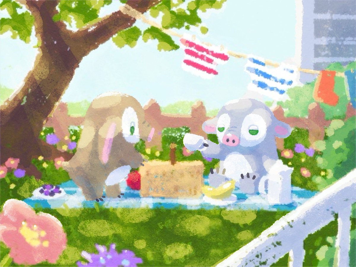 BrighTopic's tweet photo. #リヴリーファンアート

お庭でピクニックをする
ハナマキズ🦣🐘 https://t.co/55V5cYtkZK