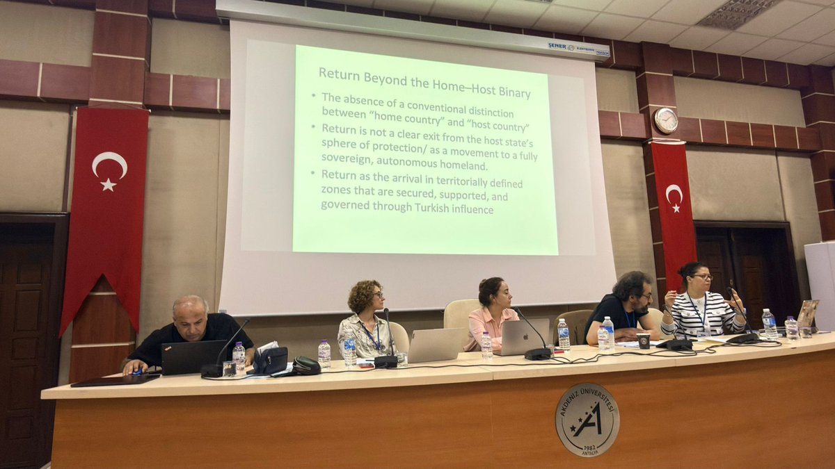 AntAkademik's tweet photo. Day 2 begins with the panel:
“Contemporary Issues in Security Studies” 

Chair: Nermin Aydemir

Contributions by Nermin Aydemir, İhsan Ercan Sadi, Gözde Turan, Cerem Cenker-Özek, Didem Çakmaklı, Toygar Halistoprak, Muzaffer Şenel and Sinan Haskan.

#INTPOLSEC #AntAcademy https://t.co/4GYpJuVT0v