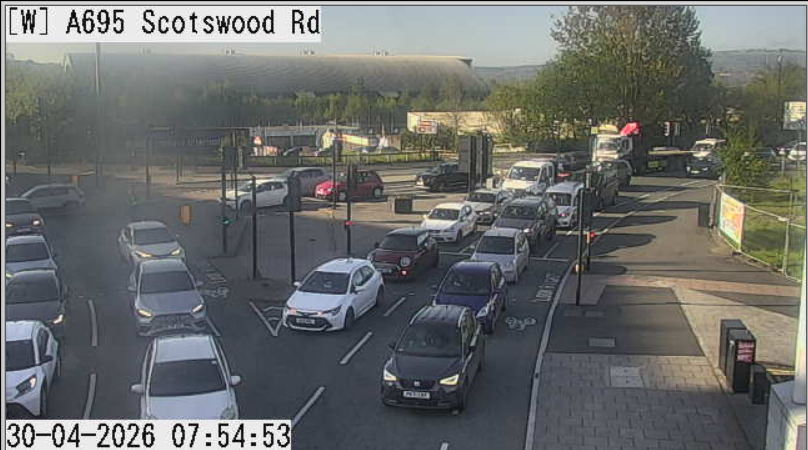 NELiveTraffic's tweet image. A184 Eastbound delays on the approach to the A189 Redheugh Bridge coming into Newcastle.

#Gateshead #Newcastle