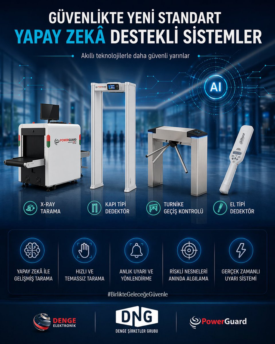 DengeElektronik's tweet image. 🤖 Akıllı teknolojilerle daha güvenli ve sürdürülebilir alanlar oluşturuyoruz. #XRay , kapı tipi metal dedektör, #turnike ve el dedektöründen oluşan entegre sistemlerle; Hızlı ve Kesintisiz Kontrol 🔎
🚀Geleceğin güvenlik anlayışını bugünden deneyimleyin.
#BirlikteGeleceğeGüvenle