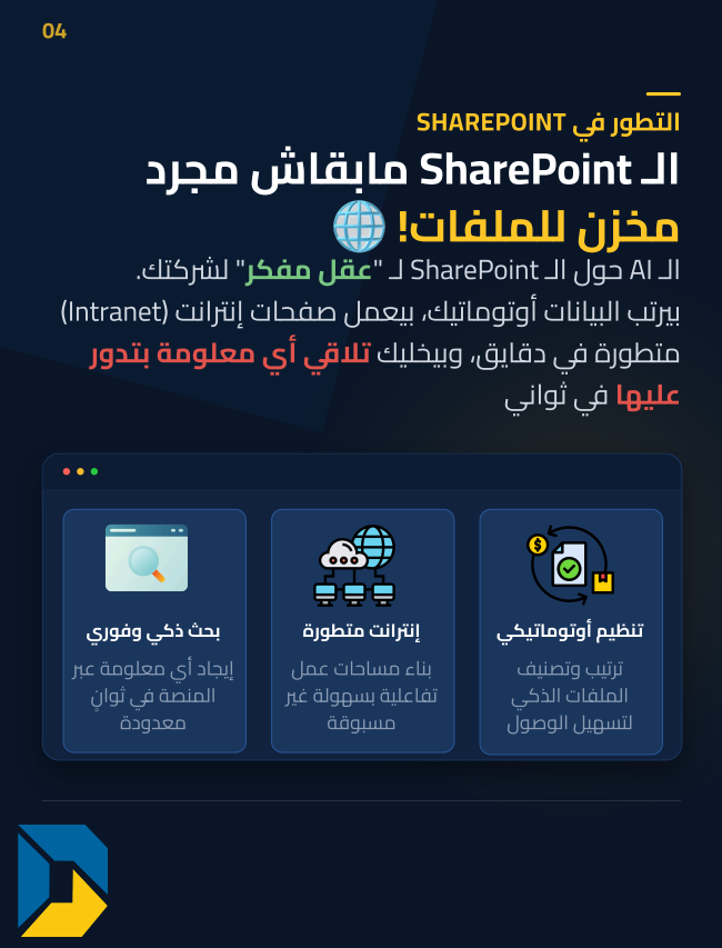 digitizeflow's tweet photo. من أدوات عادية لـ شريك ذكي! 
🚀 ازاي دمج الـ AI في SharePoint و Microsoft 365 بيعالج فوضى الإدارة
#Microsoft365 #SharePoint #Copilot https://t.co/kqfhyqnI3O