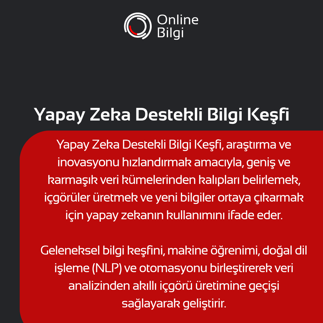 onlinebilgias's tweet image. Yapay zekâ destekli araçlar, arama doğruluğunu, meta veri organizasyonunu ve bilgi erişim sistemlerini iyileştirerek araştırma keşfini geliştirir.

#OnlineBilgi #Research #Academics #Discovery #Knowledge