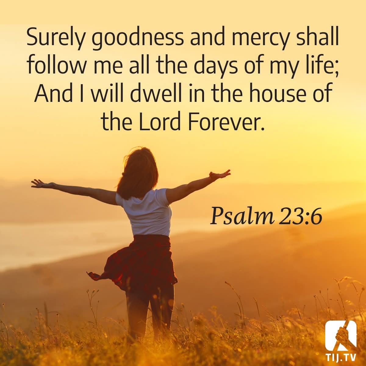 Godwakeupcall's tweet image. "Surely goodness and mercy shall follow me all the days of my life; and I will dwell in the house of the Lord forever." Psalm 23:6 [NKJV]

#Goodness #Mercy #Eternity #Faith #Comfort #Blessed #Peace #bibleverse #bible #biblestudy #TheIncredibleJourney #TIJ