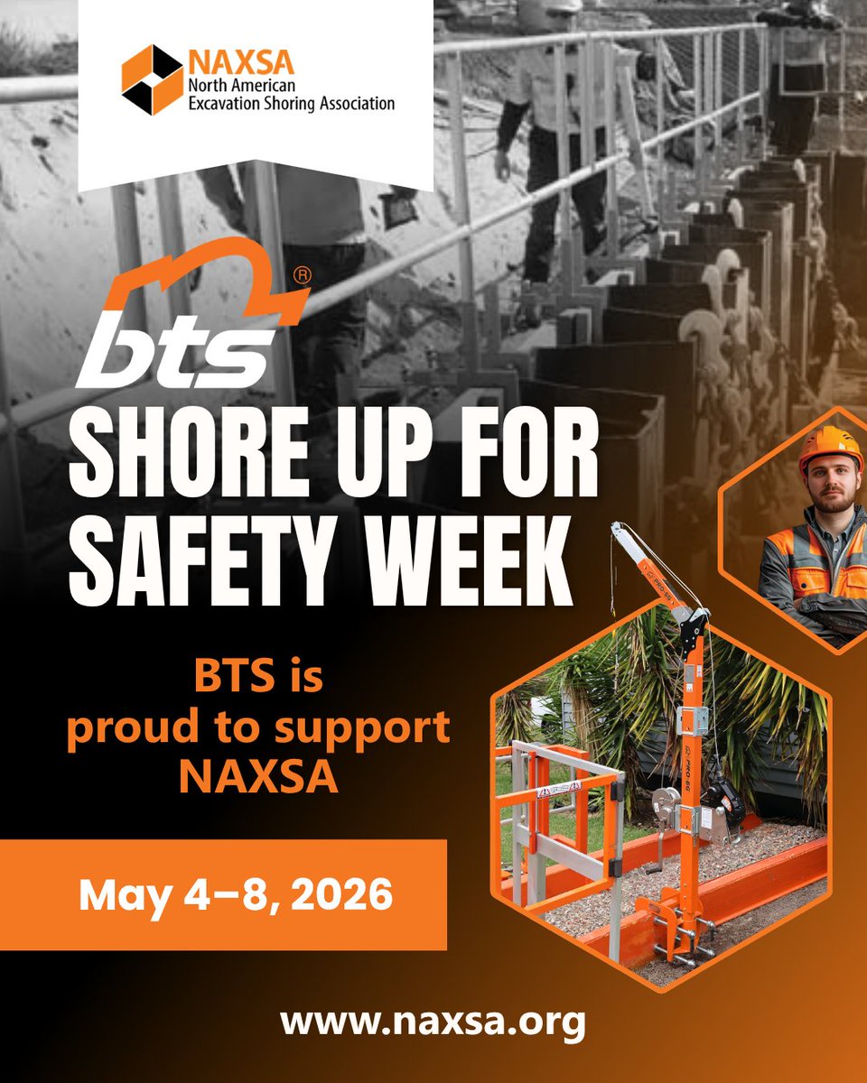 BTSTECHAU's tweet image. Proud to support NAXSA during Shore Up for Safety Week with equipment that works where it matters most - onsite.

naxsa.org/page/shore-up-…

#ShoreUpForSafetyWeek #HeightSafety #FallProtection #NAXSA #BeaverTechnologyServices