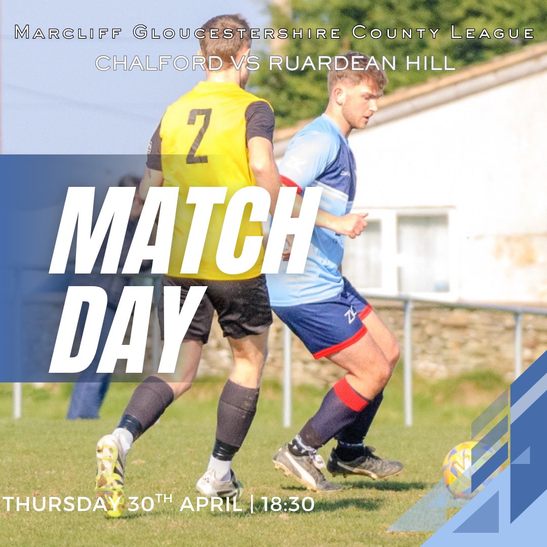 RHRFC's tweet photo. MATCH DAY! 

🥇 vs @Chalford_AFC 
⚽️ 18:30
🏟️ Chalford Sports and Social Club https://t.co/rdBN114nHz