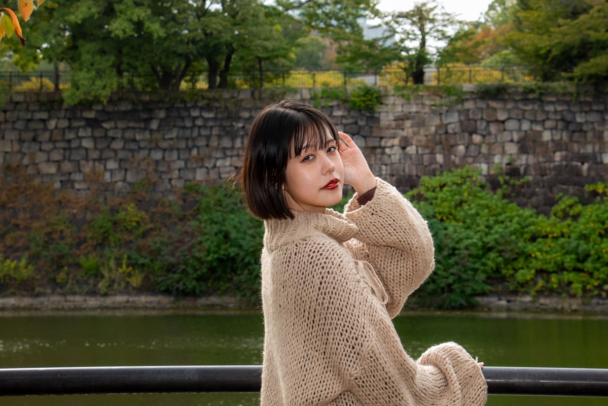 yoshinobee2's tweet image. #YUMI  #ゆみ@000yumiyumiちゃん
#シャドウライツ　#秋色ニットの午後撮影会

大阪城公園
美しい笑顔の通り優しかったです

25/11月2日(日)

#デジタル一眼レフ
#ファインダー越しの私の世界
