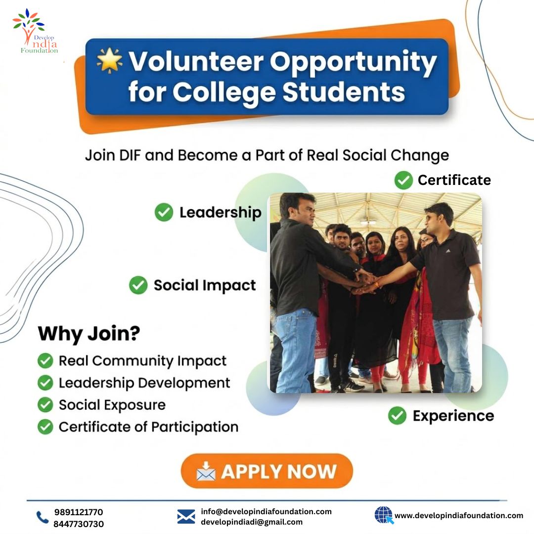 DevelopIndiaFo1's tweet image. Still waiting for experience? 🤔

Gain it. Build it. Show it.

Join as Video Editor / Fundraiser Volunteer-Intern
Make real impact + get certified 🎯
👉 Apply now: forms.gle/DApg25FtdsQ9UR…

#Internship #Volunteer #Students #SocialImpact #Opportunity