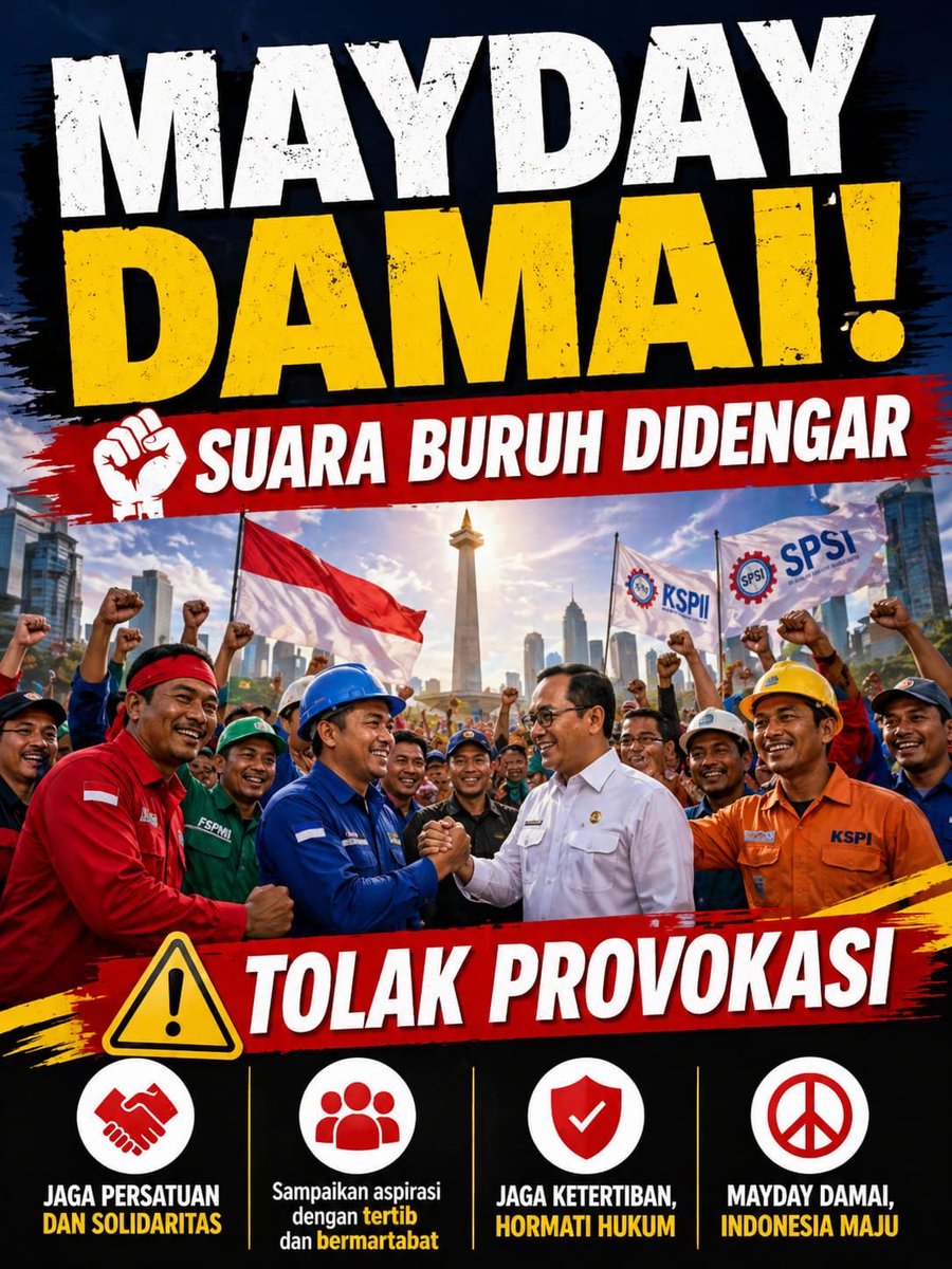 mirantimar's tweet photo. temen temen kalu mau demo buruh boleh asal jangan anarkis yah biar suara buruh lain bisa didengar #KonsolidasiDamai https://t.co/R0u5Z84Fyf
