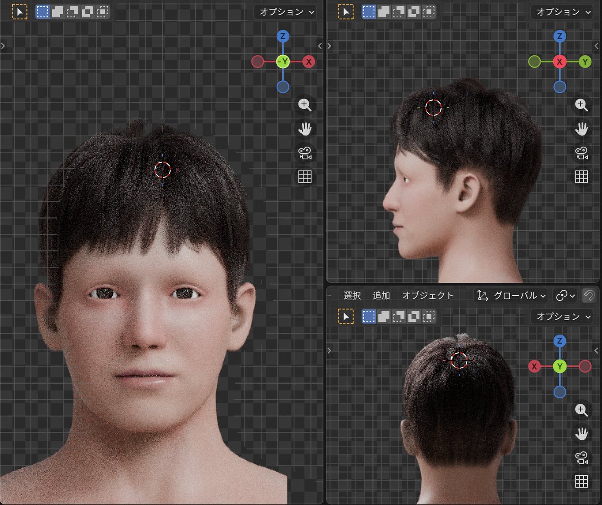 leo_3dcg's tweet photo. WIP

辺で髪の流れを作り、それをカーブに変換
そして、それをヘアーカーブに変換することで比較的簡単に髪を生やすことができた！

編集モードで毛束を動かせるのは利点。

#blender https://t.co/fH5E77FsEM