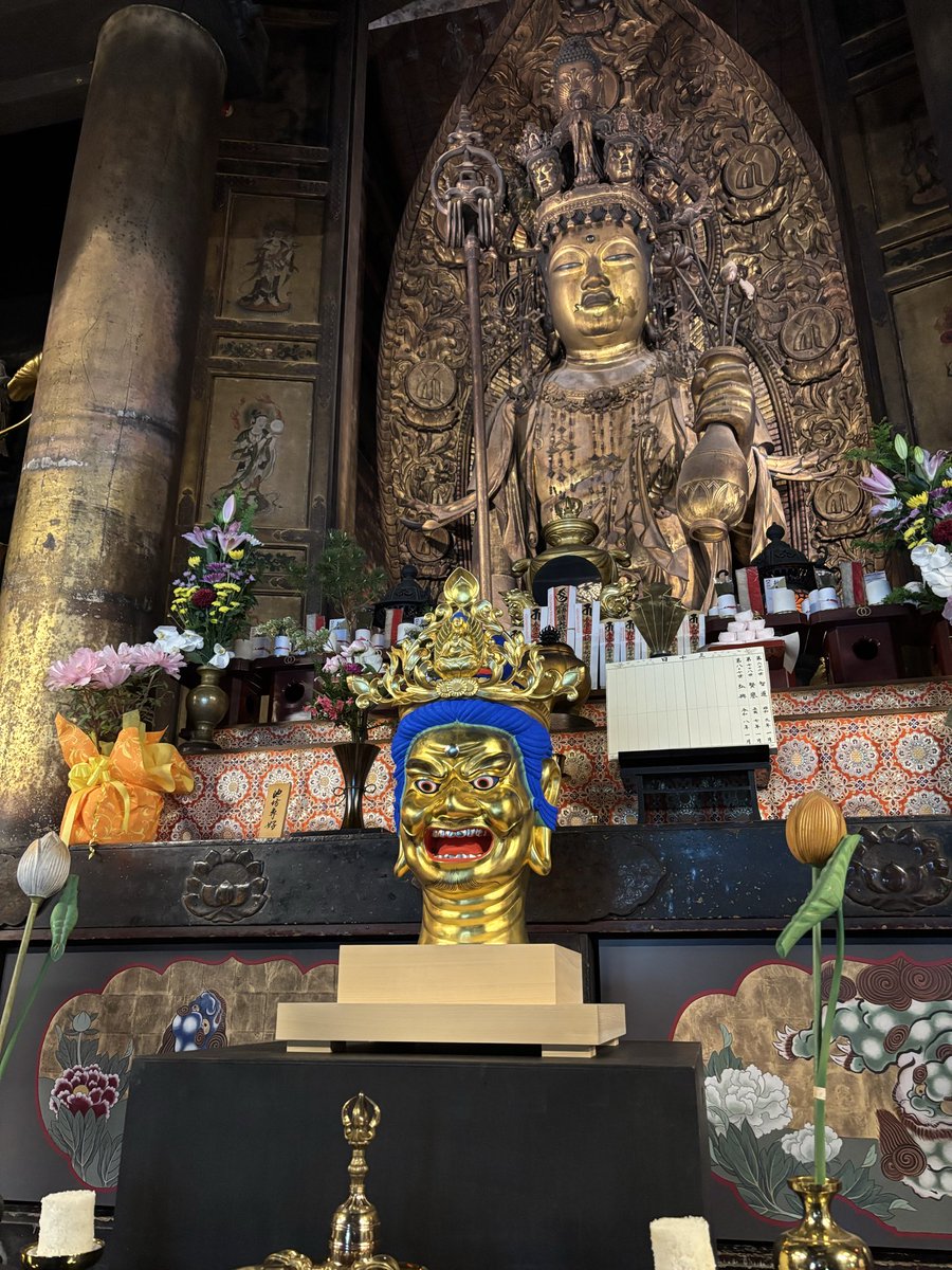 長谷寺本尊十一面観音立像の暴悪大笑面複製完成の記者発表に出仕。奈良