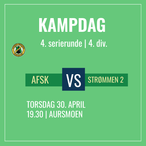 AFSKfotball's tweet photo. Ny kamp! AFSK, hittil poengløse på hjemmebane, tar imot Strømmens andrelag – som er poengløse på bortebane. 
Dagens kuriosa: Lagene har møtt hverandre ti ganger i serien (første gang i 1998), og AFSK har vunnet alle sine fem hjemmekamper. https://t.co/5pru9c8snX